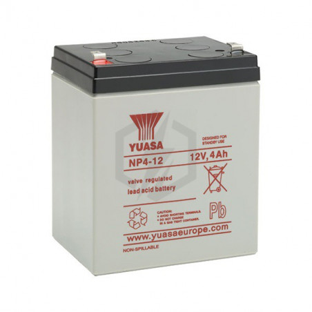 Batterie plomb étanche NP4-12 Yuasa 12V 4ah