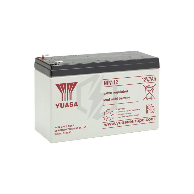 Batterie plomb étanche NP7-12 Yuasa 12V 7ah