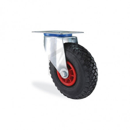 Roulette pivotante gonflable diamètre 260mm charge 150kg