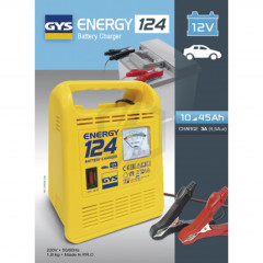 Chargeur de batterie GYS Energy 124 12V 3ah pour batterie de 10 à 45ah 023215