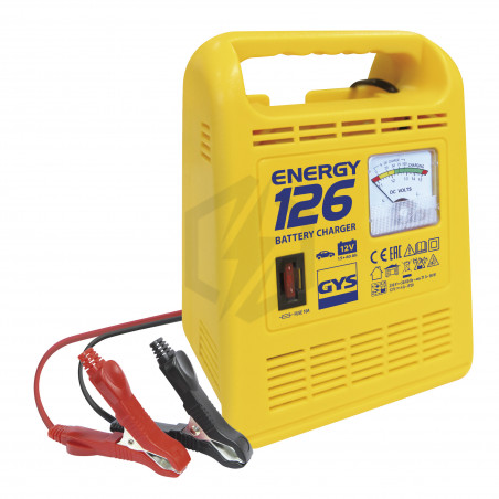 Chargeur de batterie GYS Energy 126 12V 4-6ah pour batterie de 15 à 60ah 023222