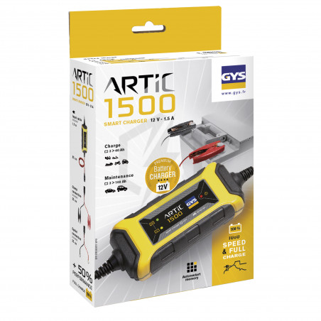 Chargeur de batterie GYS Artic 1500 pour batterie de 3 à 40ah 029576