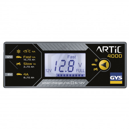 Chargeur de batterie GYS Artic 4000 pour batterie 6V 12V de 8 à 70ah 029583