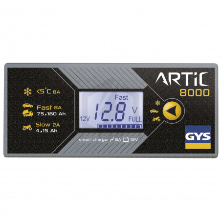 Chargeur de batterie GYS Artic 8000 pour batterie 12V de 4 à 160ah 029590