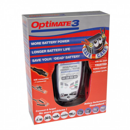 Optimate 3 Chargeur de batterie Tecmate TM-430 12v 0.8A