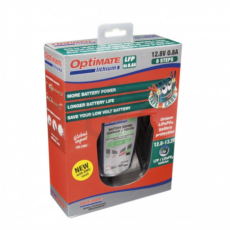 Optimate 4s 0.8A Chargeur de batterie Lithium TECMATE  TM-470 12V 0.8A