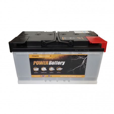 Batterie 12v-60ah decharge lente agm loisir + a droite techni-power
