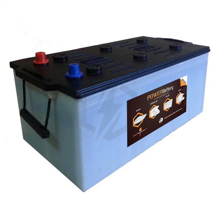 Batterie Décharge Lente 12V 105Ah Dynamp DM31 - Pour Camping-car, Bateau, Caravane - Sans Entretien, Résistante Aux Vibrations