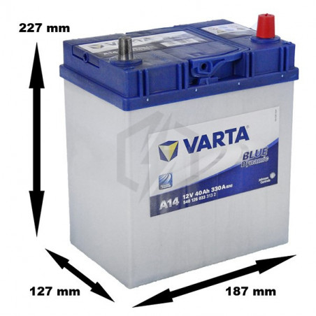 VARTA A14 Blue Dynamic 40Ah 330A Autobatterie 540 126 033