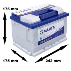 Batterie Varta Blue Dynamic D59 12v 60ah 540A 560 409 LB2D054