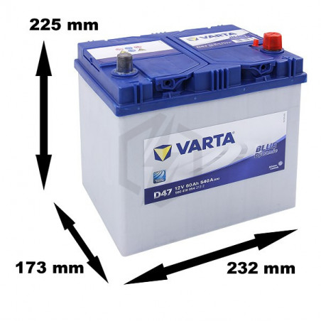 Batterie Varta Blue Dynamic D47 12v 60ah 540A 560 410 054