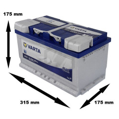 Batterie Varta Blue Dynamic F17 12v 80ah 740A 580 406 074 LB4D