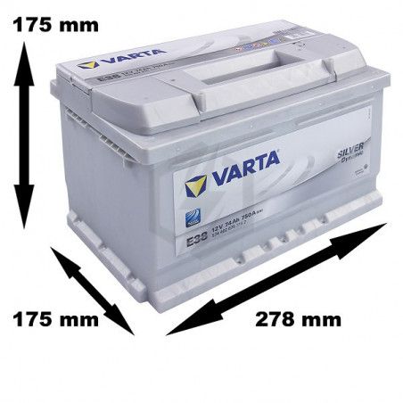 Batterie Varta Silver Dynamic E38 12v 74ah 750A 574 402 075 LB3D