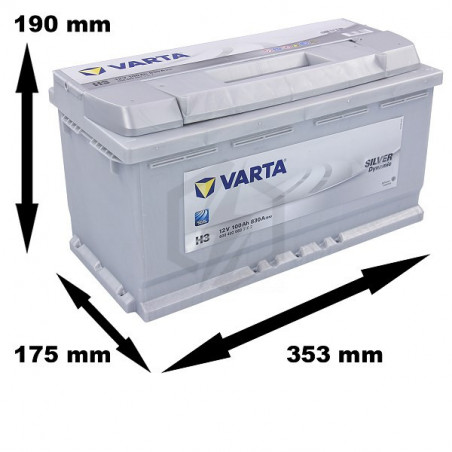 Batterie Varta Silver Dynamic H3 12v 100ah 830A 600 402 083 L5D