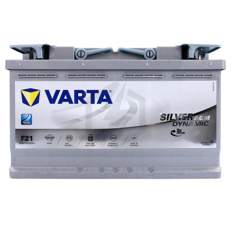 Deux batteries auxiliaires AGM Varta LA80 et convertisseur de