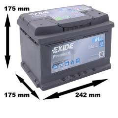 EA640 EXIDE PREMIUM 027TE Batterie 12V 64Ah 640A B13 L2 Batterie au plomb  027TE, 545 19 ❱❱❱ prix et expérience