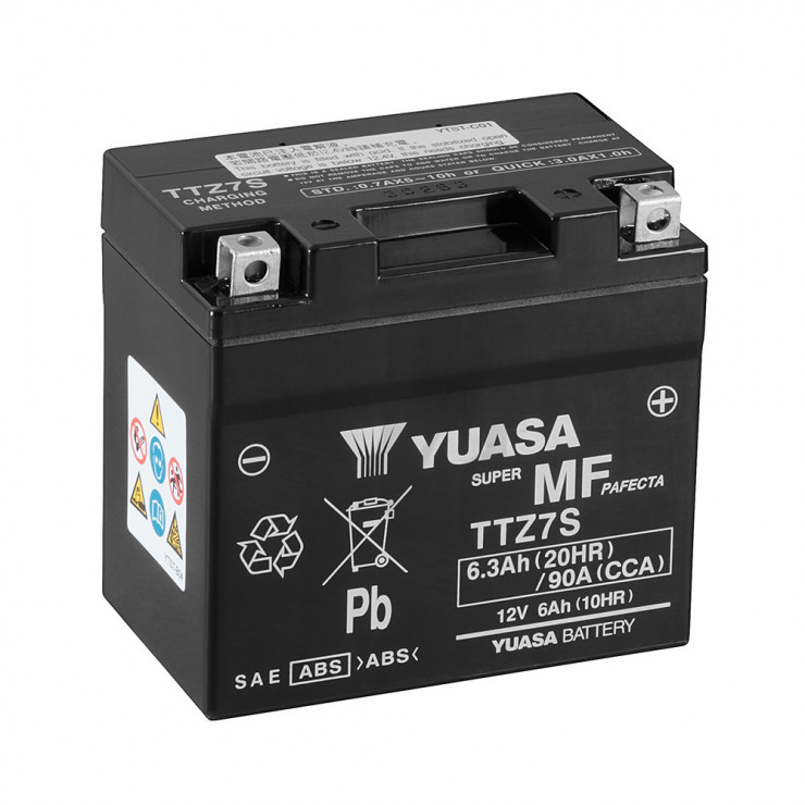 Batterie moto YUASA TTZ7S 12V 6.3AH 130A Batterie moto YUASA TTZ7S 12V 6.3AH 130A