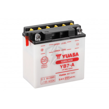 Batterie moto YUASA YB7-A 12V 8.4ah 105A