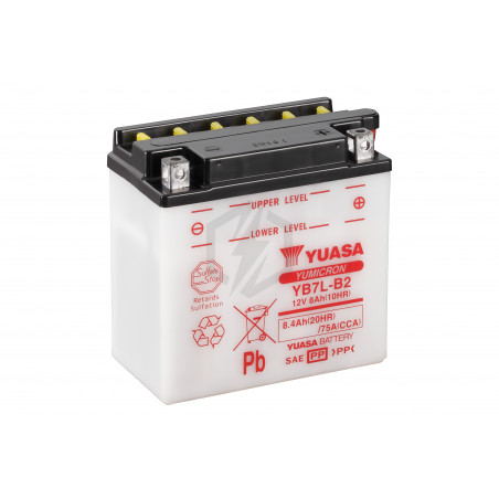 Batterie moto YUASA YB7L-B2 12V 8.4ah 75A