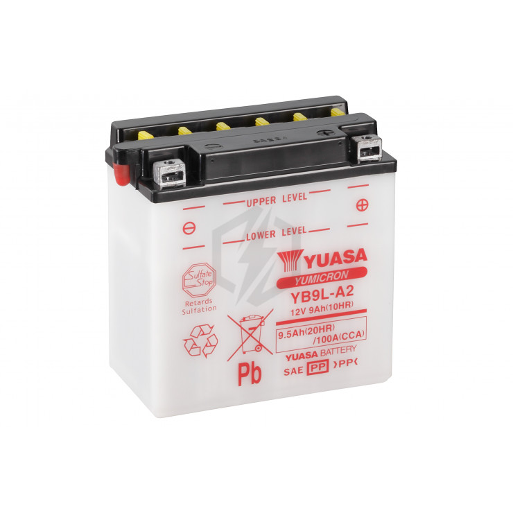 Batterie moto YUASA YB9L-A2 12V 9.5AH 100A