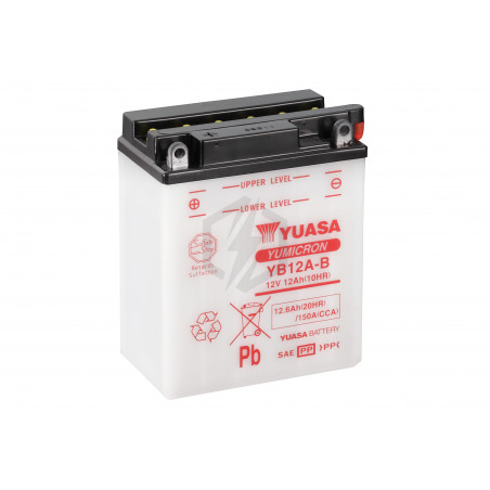 Batterie moto YUASA YB12A-B 12V 12.6AH 150A