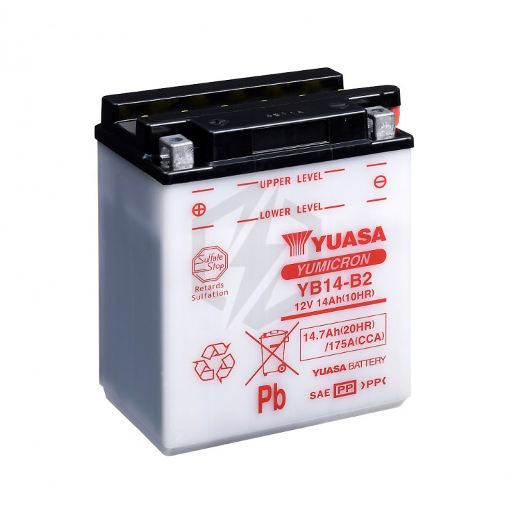 Batterie moto Yuasa Yumicron 12V / 8Ah avec entretien YB7L-B2 - Batteries  Moto