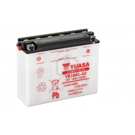 Batterie moto YUASA YB16AL-A2 12V 16.8AH 210A