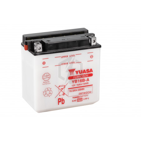 Batterie moto YUASA YB16B-A 12V 16.8AH 207A