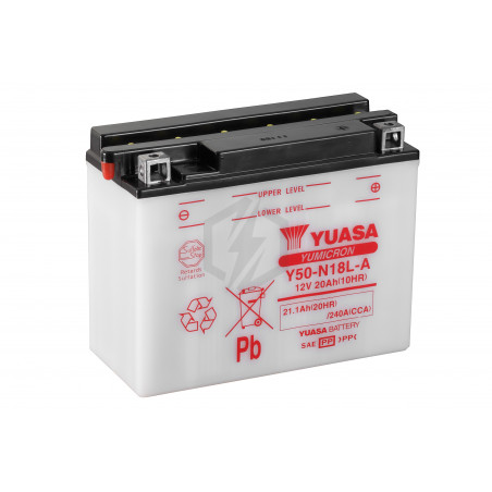 Batterie moto YUASA Y50-N18L-A 12V 21.1AH 240A