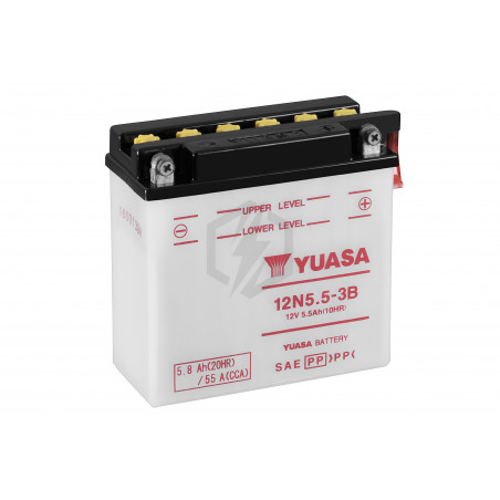 Batterie moto YUASA 12N5-3B 12V 5.3AH 35A