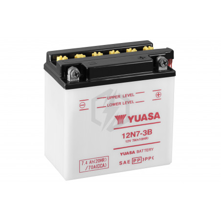 Batterie moto YUASA 12N7-3B 12V 7.4AH 70A