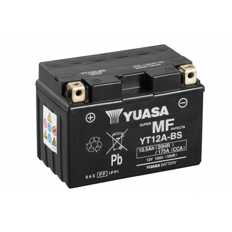 Batterie moto YUASA YT12A-BS 12V 10.5AH 175A