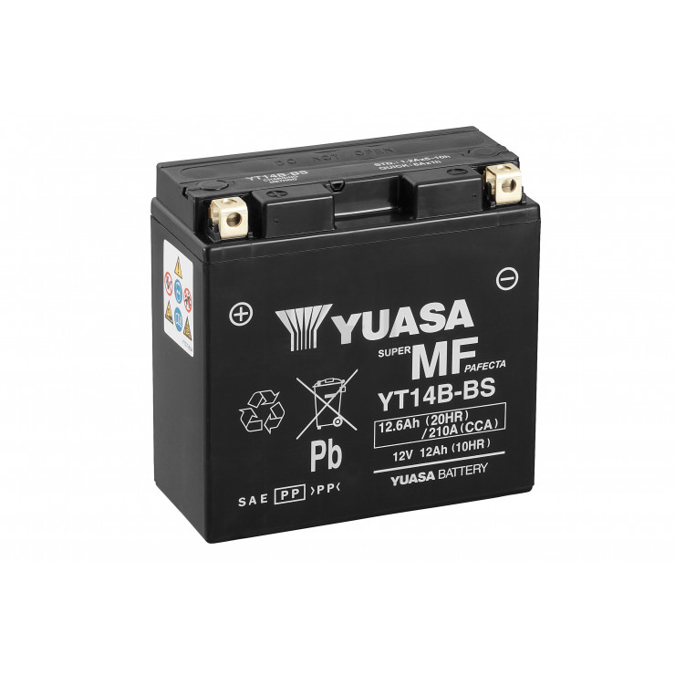 Batterie moto YUASA YT14B-BS 12V 12.6AH 210A
