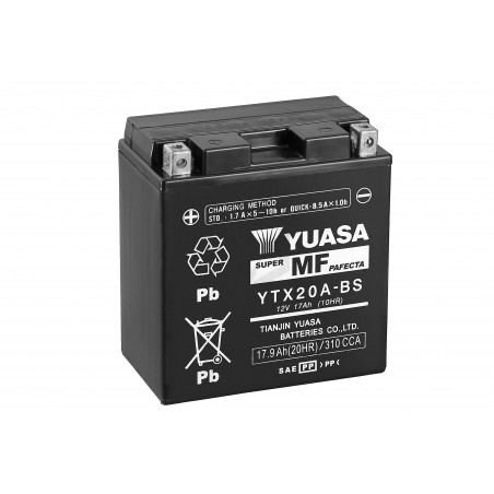 Batterie moto YUASA YTX20A-BS 12V 17.9AH 270A