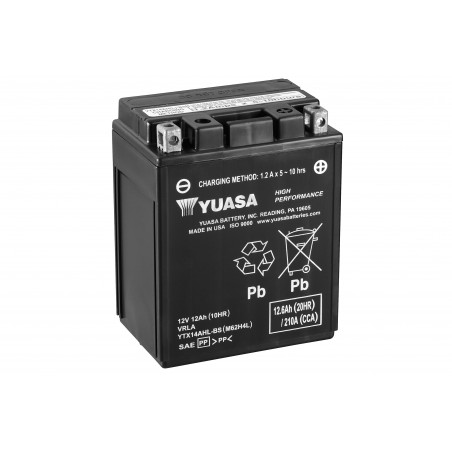 Batterie moto YUASA YTX14AHL-BS 12V 12.6AH 210A