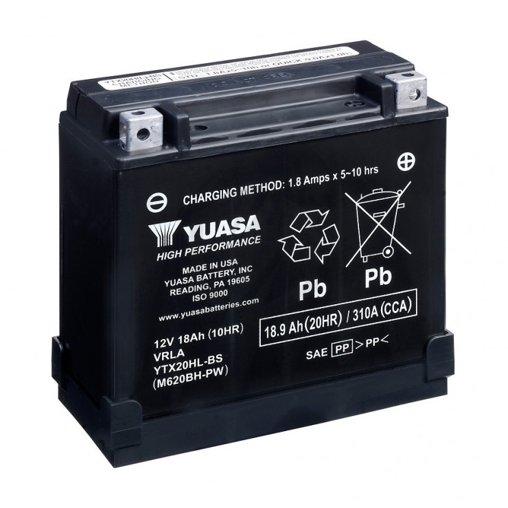 Batterie moto YUASA YTX20HL-BS-PW 12V 18.9AH 310A