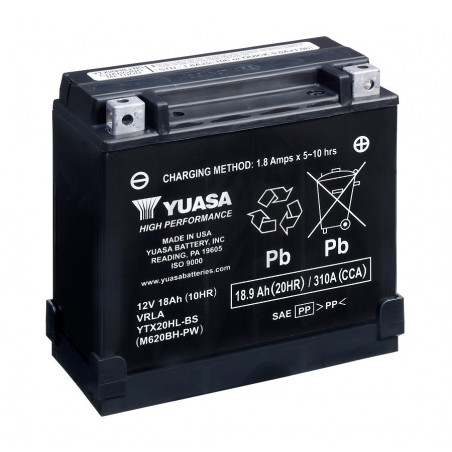Batterie moto YUASA YTX20HL-BS-PW 12V 18.9AH 310A