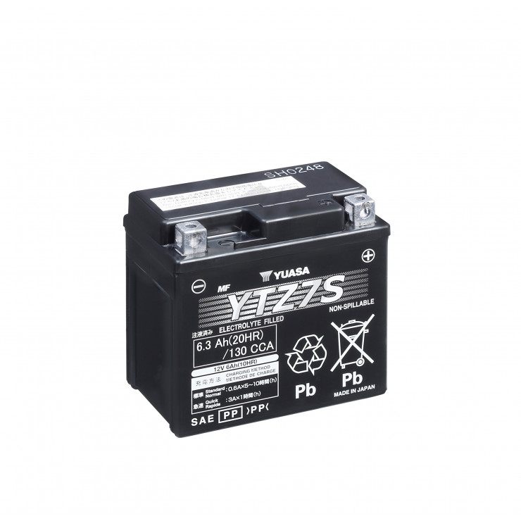 Batterie moto YUASA YTZ7S 12V 6.3AH 130A