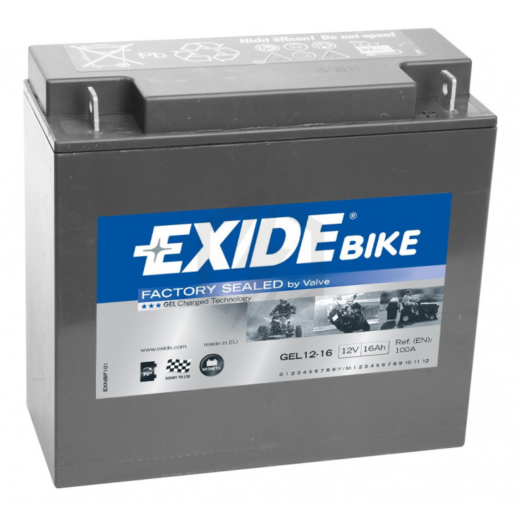 Batterie moto Exide GEL12-16 12v 16ah 100A