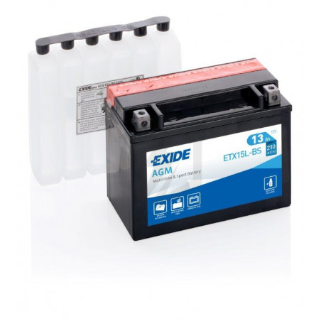Batterie moto Exide ETX15L-BS YTX15L-BS 12v 13ah 230A