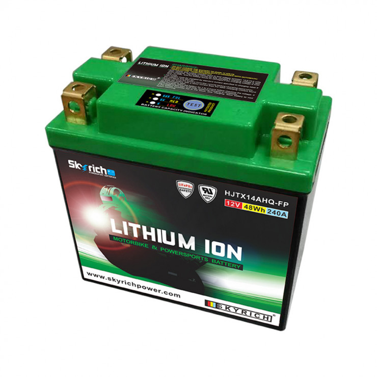 BATTERIE MOTO LITHIUM SKYRICH HJTX14AHQ-FP YB14L-A2 YB12AL-A2