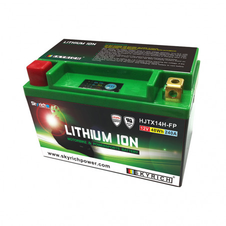 BATTERIE MOTO LITHIUM SKYRICH HJTX14H-FP YTX12-BS YTX14-BS