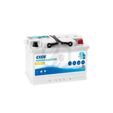 Batterie décharge lente Exide ET550 Equipement 12v 80 ah X3D