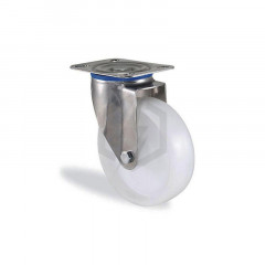Roulette pivotante inox polypropylène diamètre 80mm charge 100kg