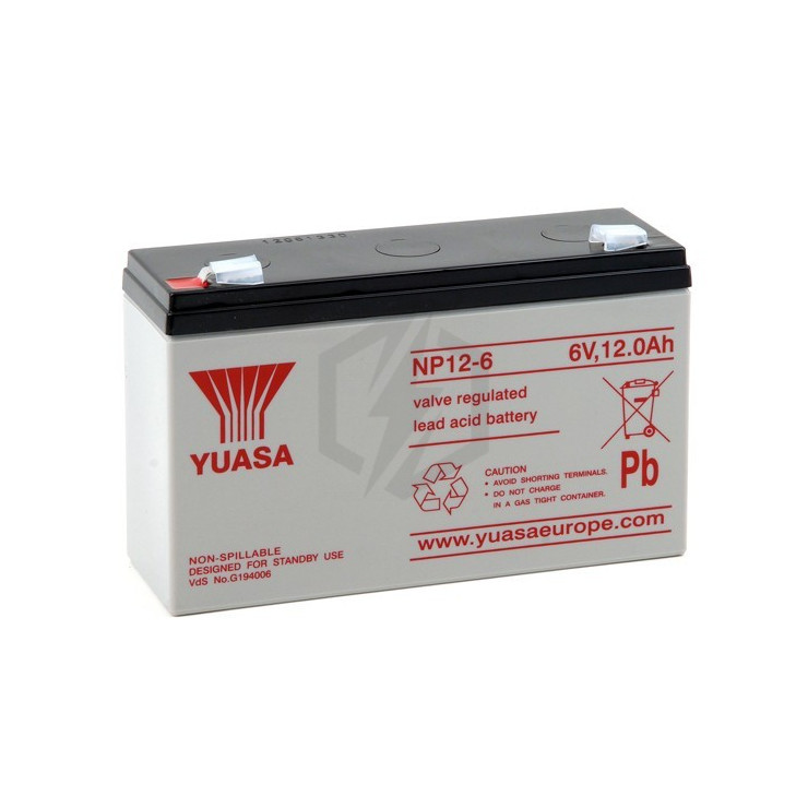 Batterie plomb étanche NP12-6 Yuasa 6V 12ah