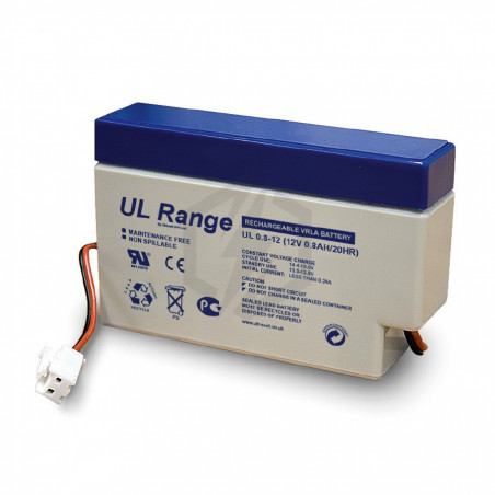 Batterie plomb étanche UL0.8-12 Ultracell 12v 0.8ah