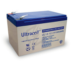 Batterie plomb étanche UL12-12 Ultracell 12v 12ah