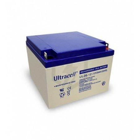 Batterie plomb étanche UL12-26 Ultracell 12v 26ah