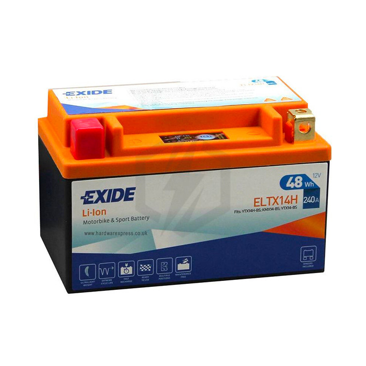 Batterie moto YTX14-BS Exide Lithium Li-ion 12V 4AH 240A ELTX14H