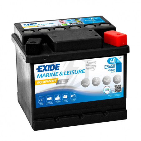 Batterie décharge lente Exide Gel  ES450 12v 40ah